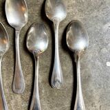 6 Christofle silver-plated tablespoons, "Malmaison" service.