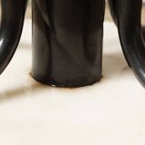 Parrot coat rack black metal & white marble 80's