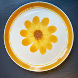 Seven vintage flower power plates