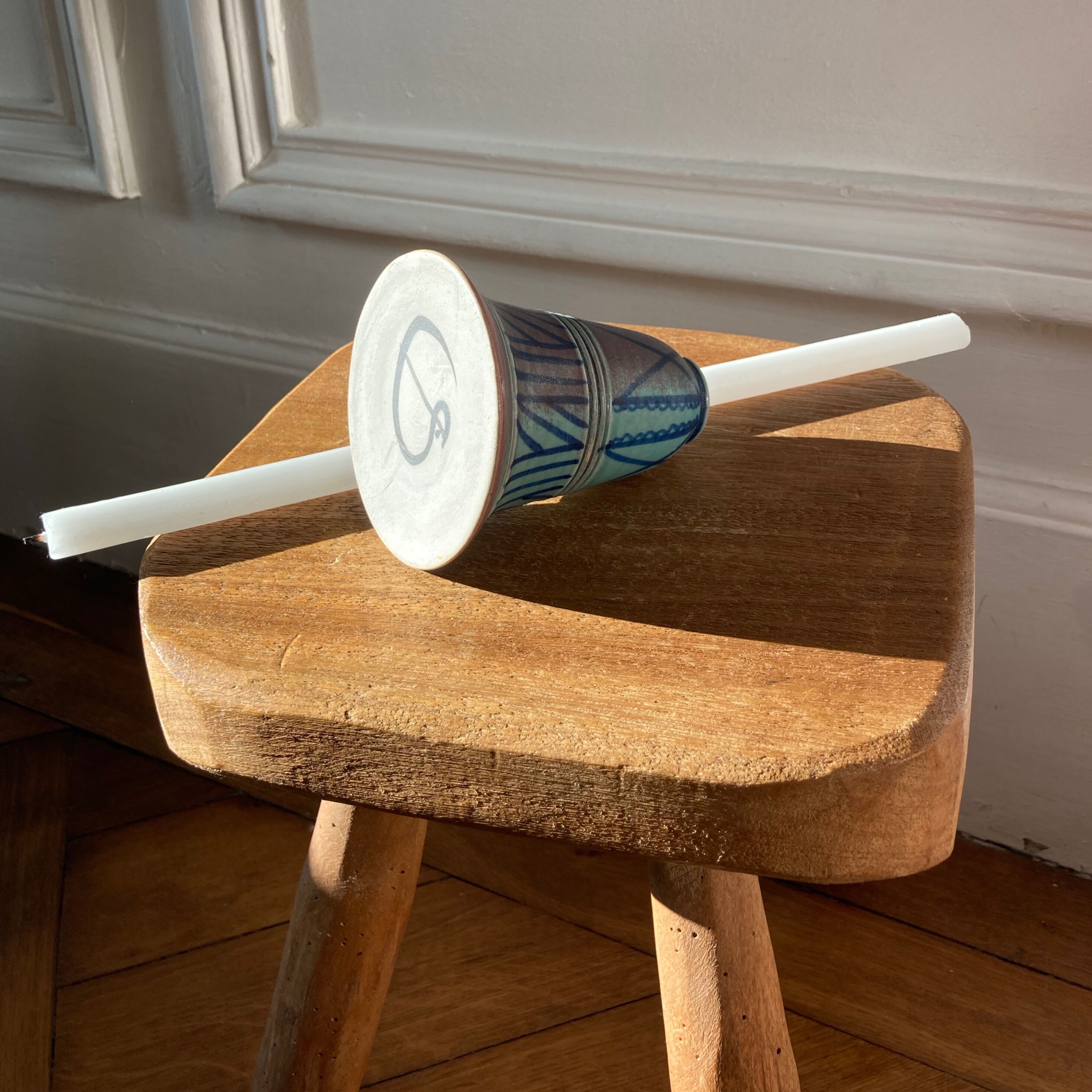 Stoneware candle holder