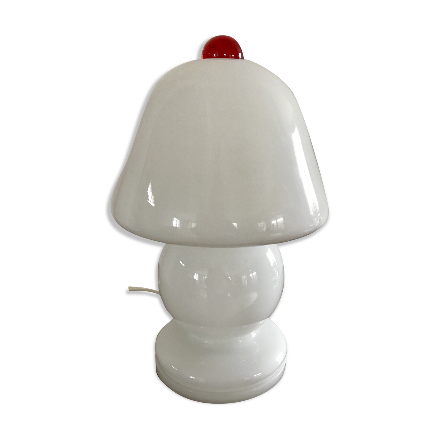 Opaline vintage mushroom lamp