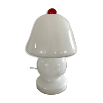 Lampe champignon vintage en opaline