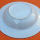 Suite of 6 hollow plates White Porcelain decorated with blue roses