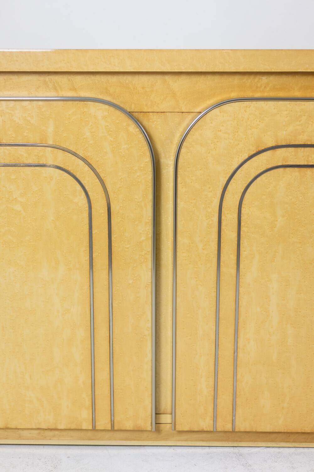 Four-door birch wood enfilade. 1970s.