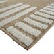 Beige jute rug with white relief 80x150 cm