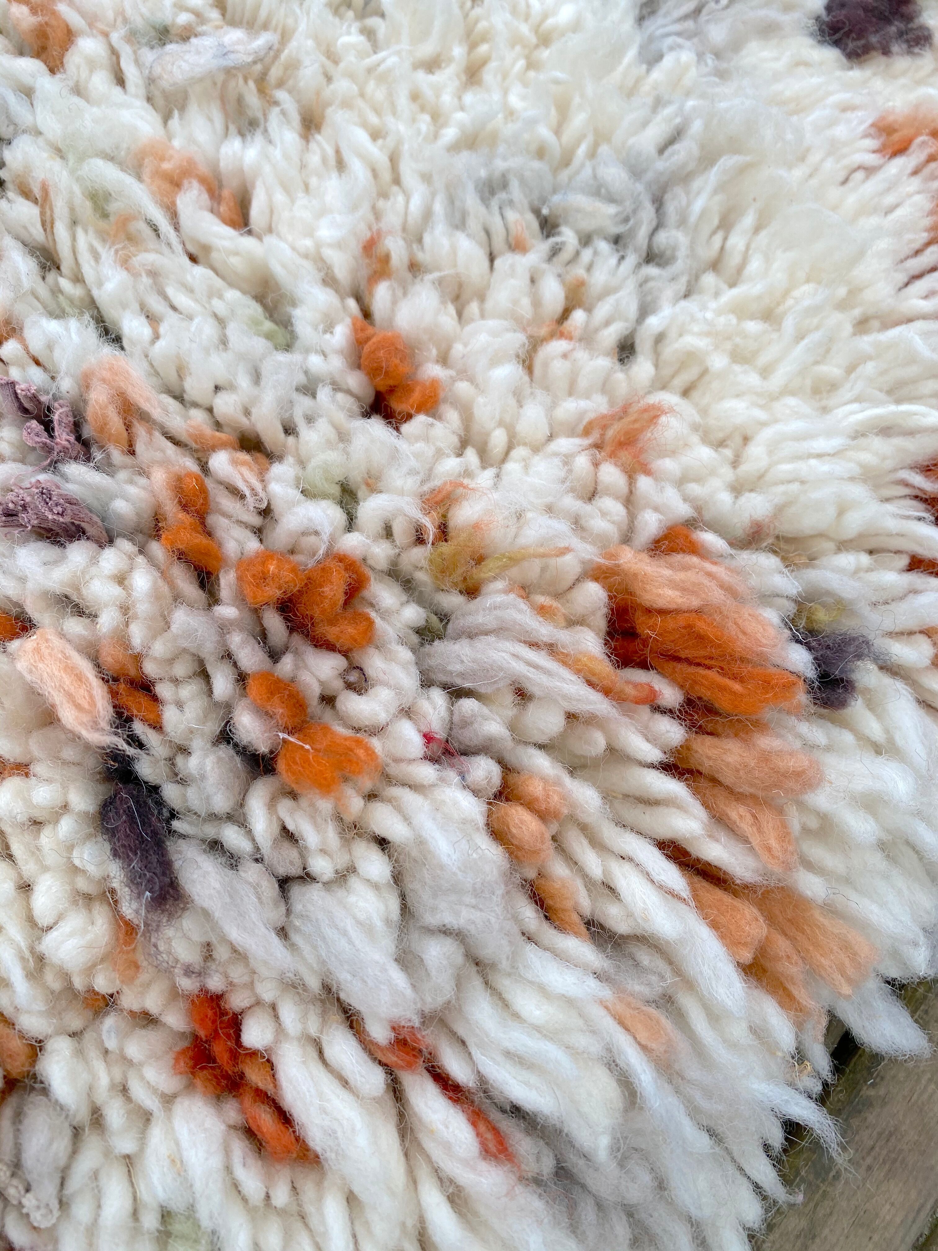 Beni Ouarain handmade wool Berber rug 85x175 cm