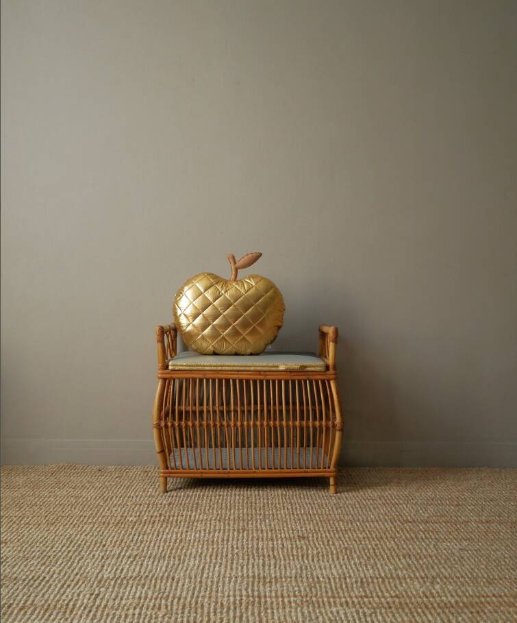 Rattan toy box, Scandinavian decoration, handmade