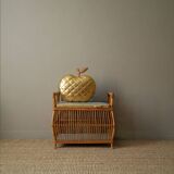 Rattan toy box, Scandinavian decoration, handmade