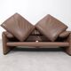 Set of Cassina Maralunga 2 seaters in mocca leather