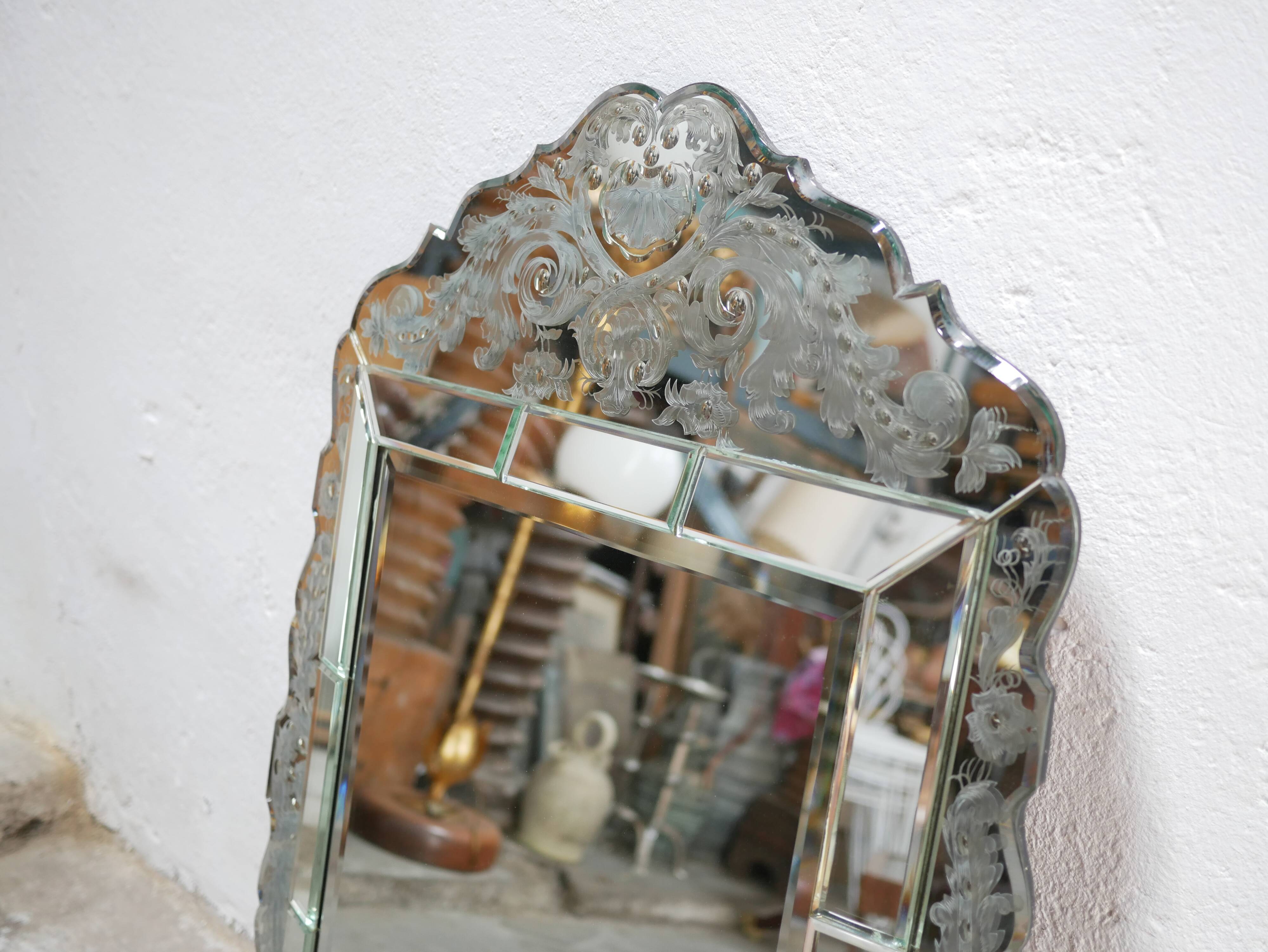 Old Venetian mirror 106cm x 70cm
