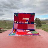 Contemporary Beni Ouarain Rug 300x200 cm – Multicoloured Abstract Patterns