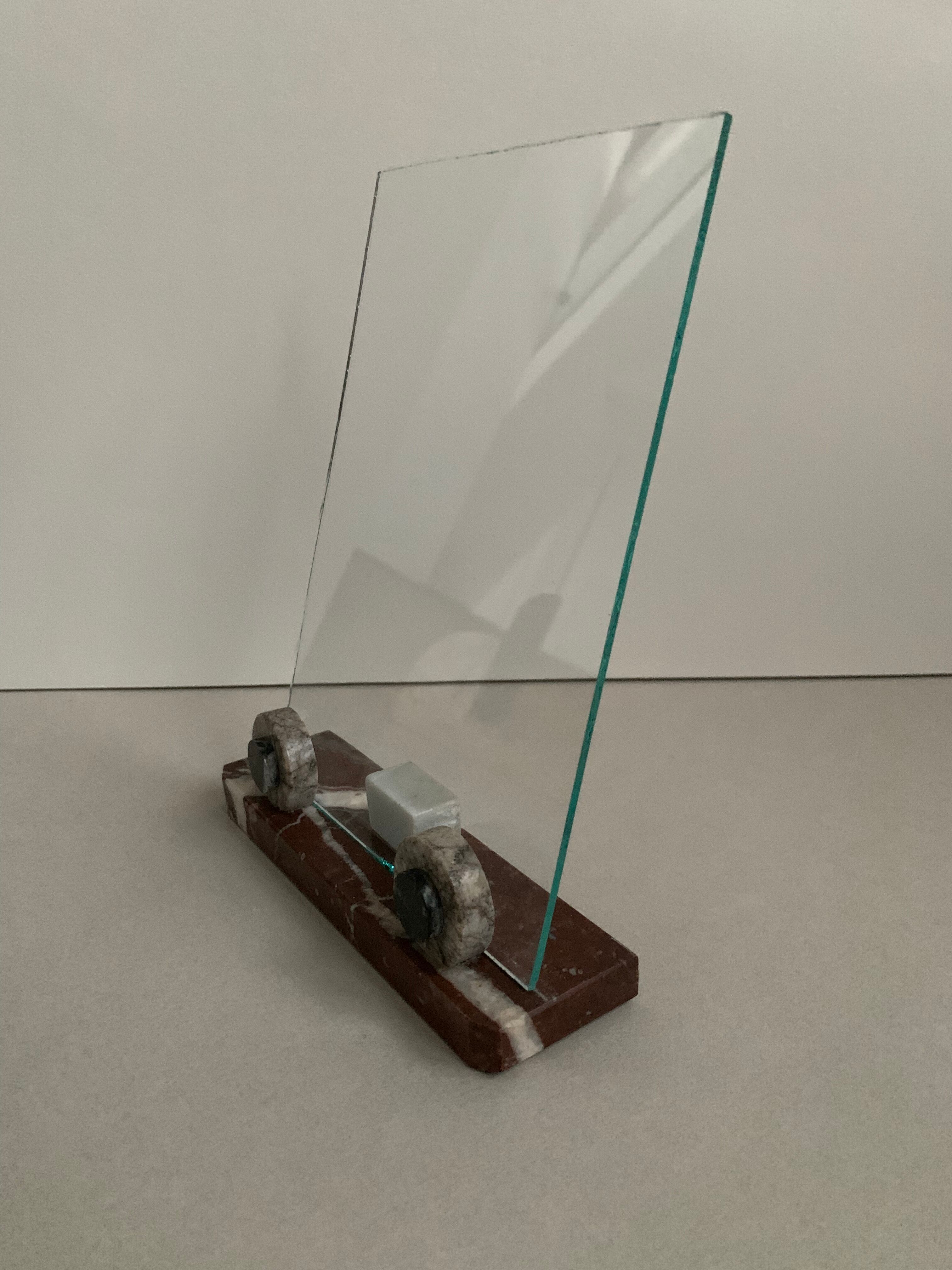Photo holder in marble old 30s