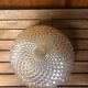 Old ceiling light gold molded glass wall lamp vintage metal support