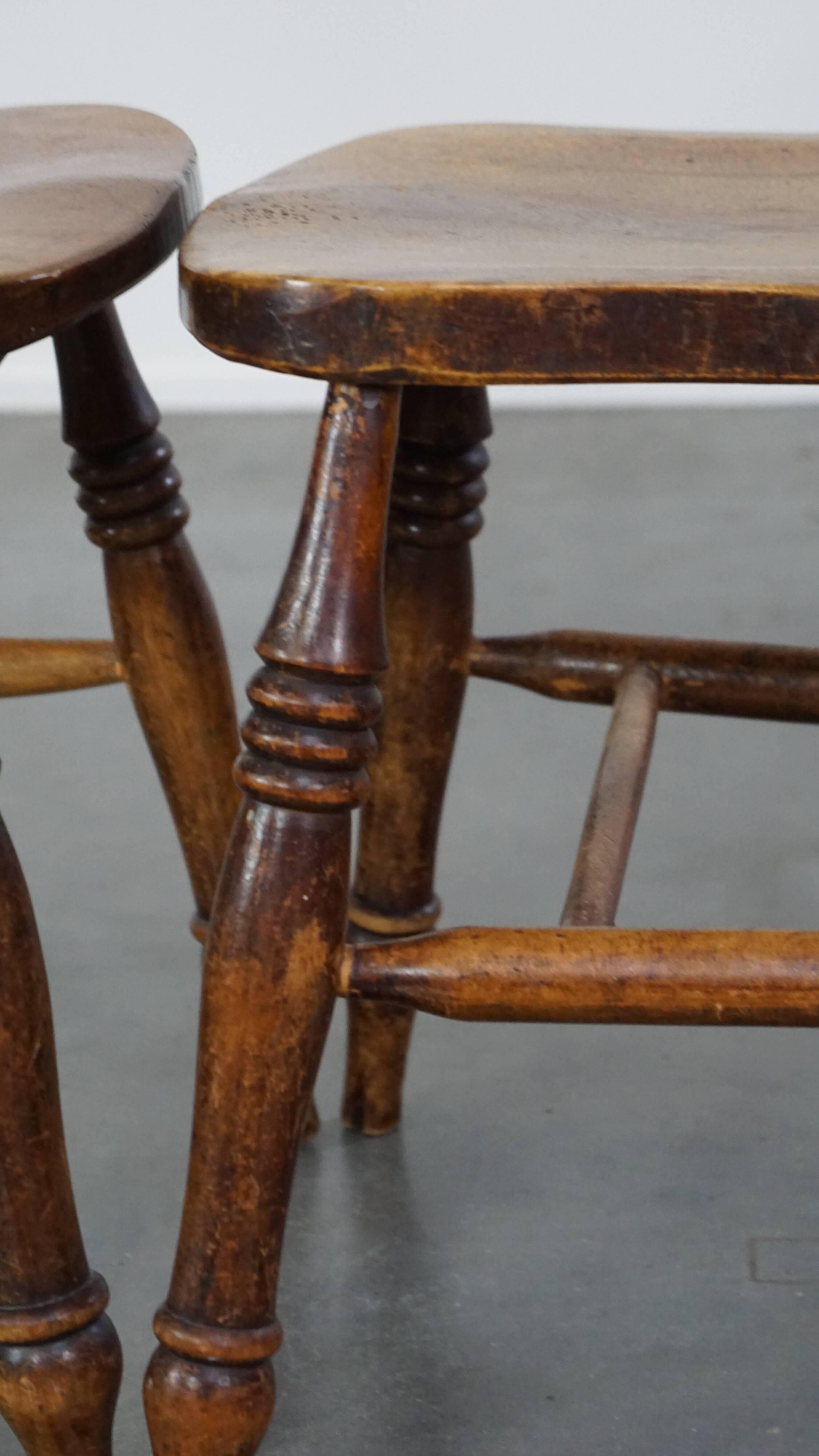 Set of 2 antique dining chairs from the mid-19th century