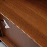 Vintage Mid-Century Danish Modern Teak Sideboard with Hand-Painted Pattern