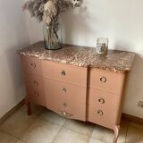 Chest of drawers with marble top