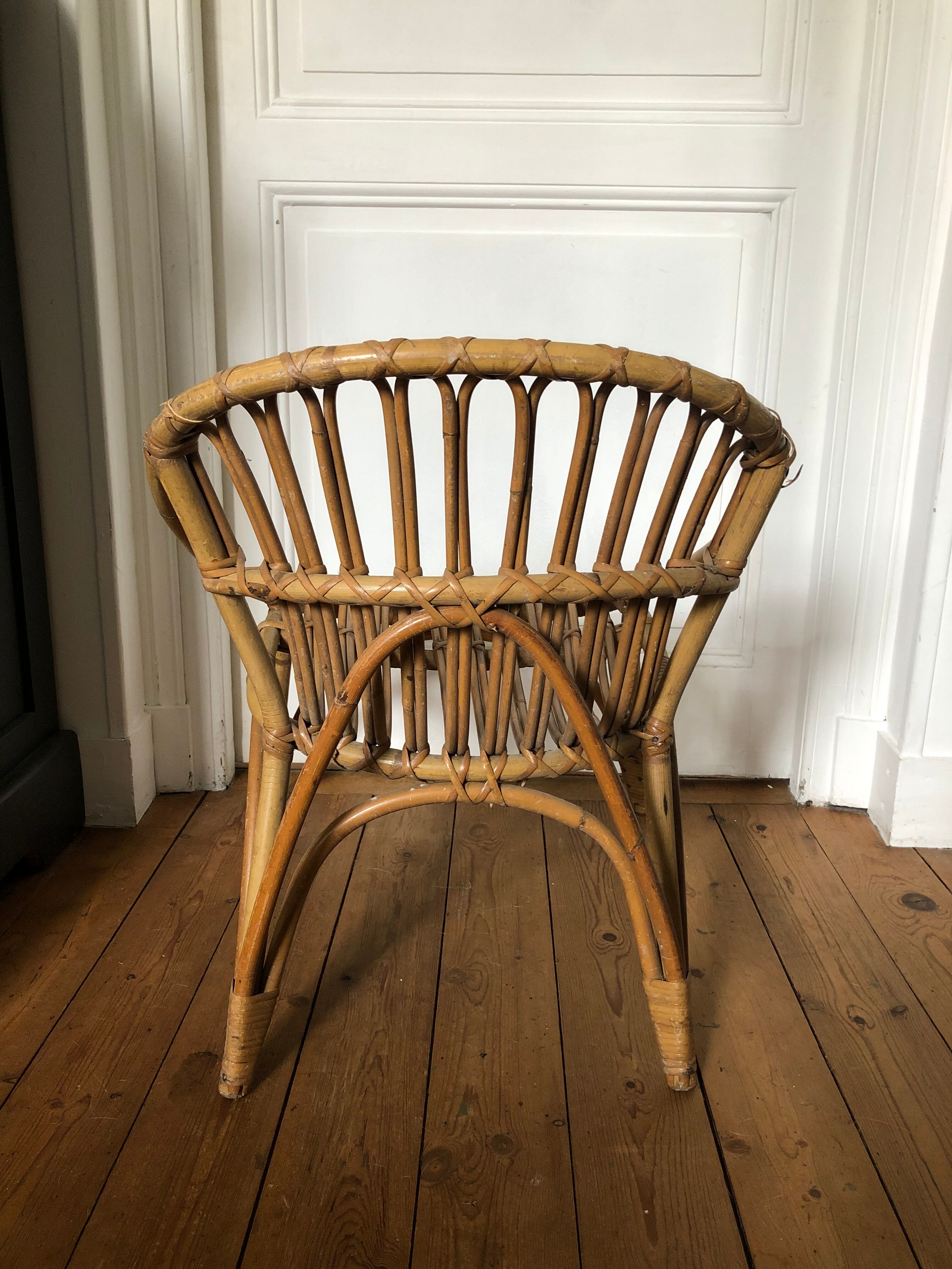 Children's rattan chair