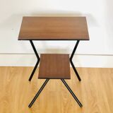 Wood and metal side table