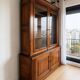 Display cabinet / glass bookcase Roche Bobois in cherry wood – 2 sections