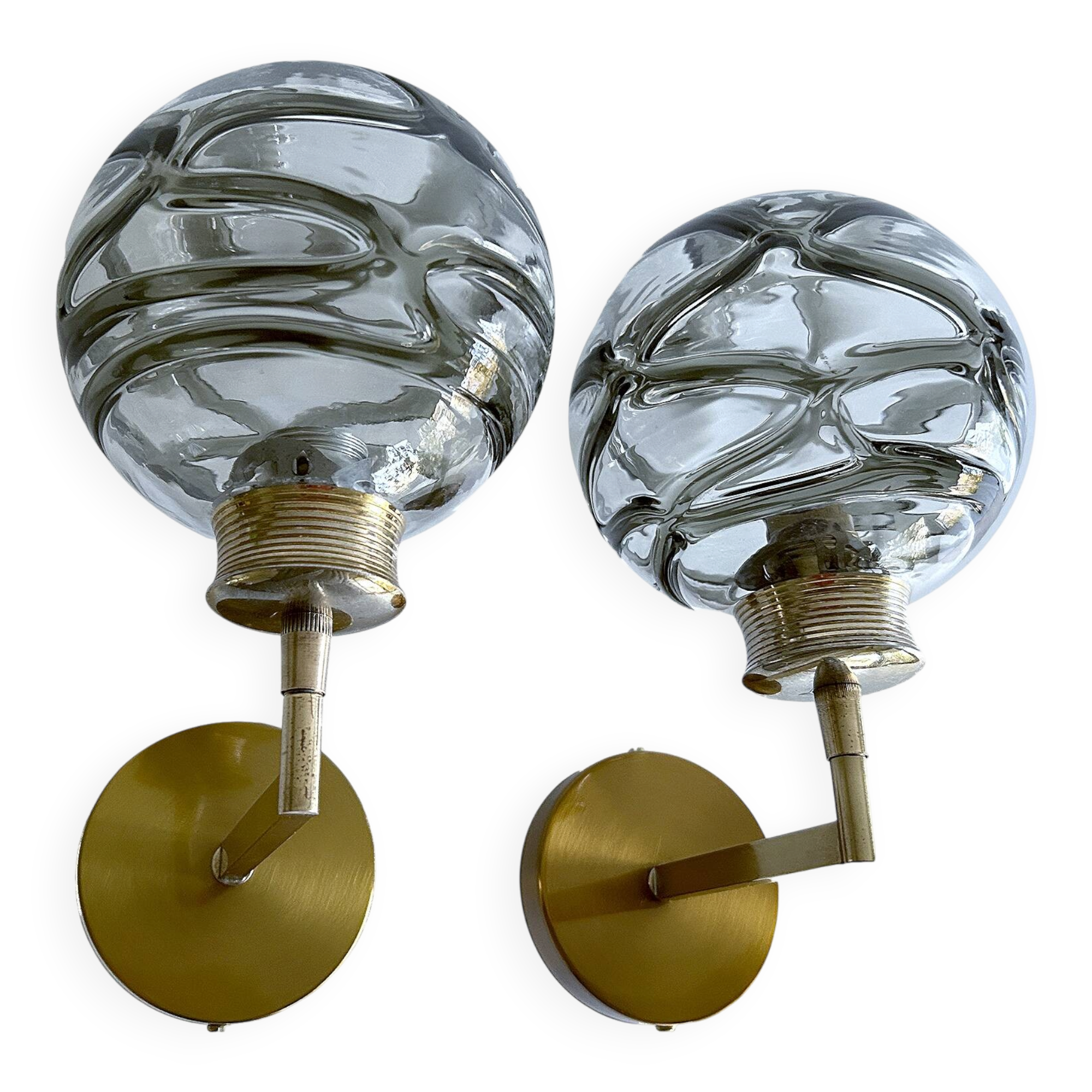 Pair Vintage Murano Glass Wall Lights