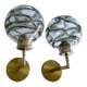Pair Vintage Murano Glass Wall Lights