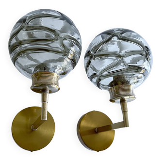 Pair Vintage Murano Glass Wall Lights