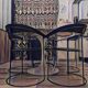 Set of 5 Leather Chairs, Canasta by Arrben Italy Vintage 1980