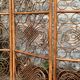 Vintage 1960s curved rattan screen