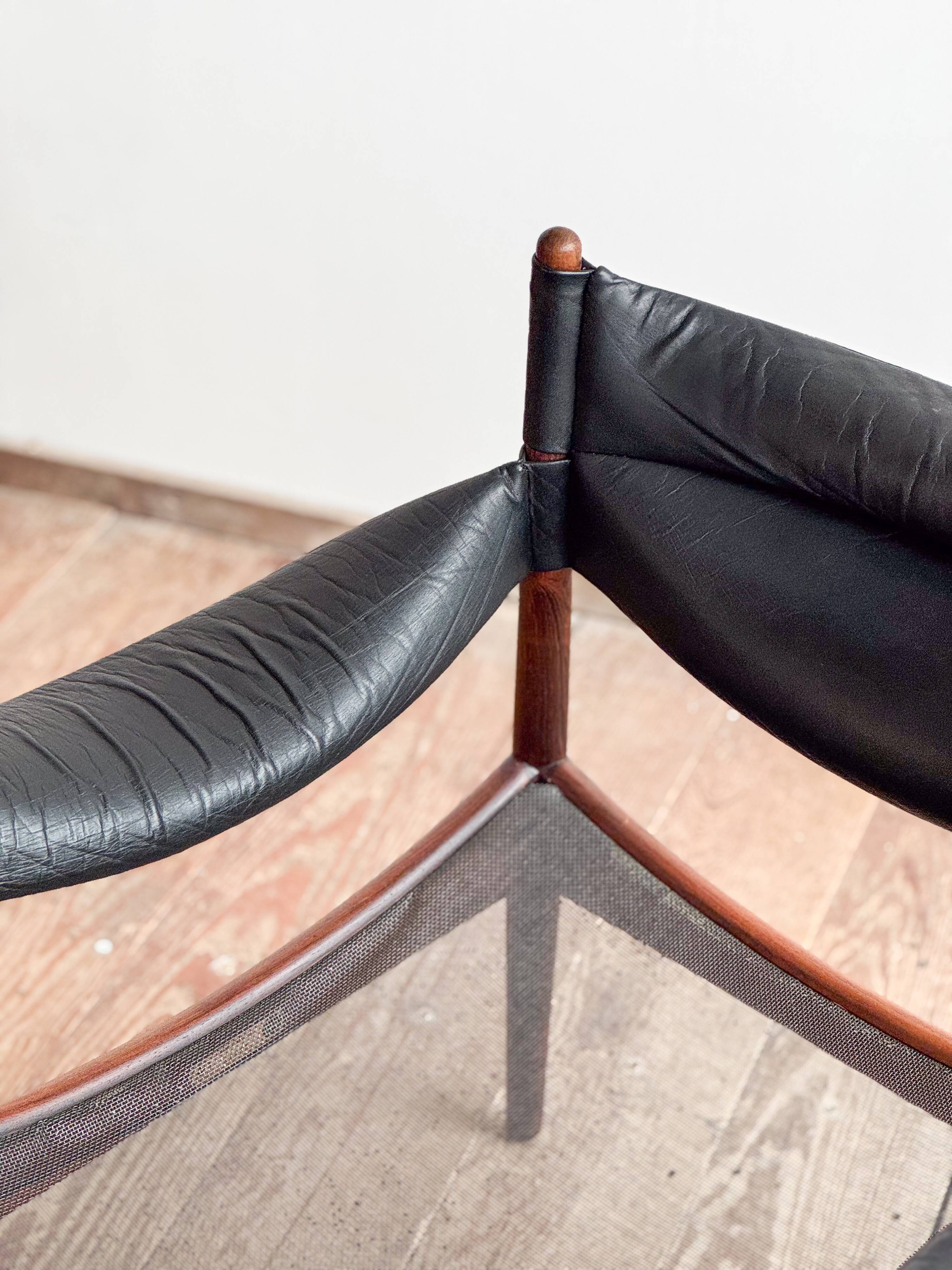 Ensemble danoise avec fauteuil, repose-pieds et table par Kristian Vedel