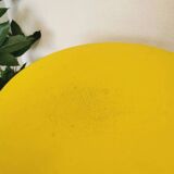 Vintage Yellow Bar Table: Chrome, 1970s High Coffee Table