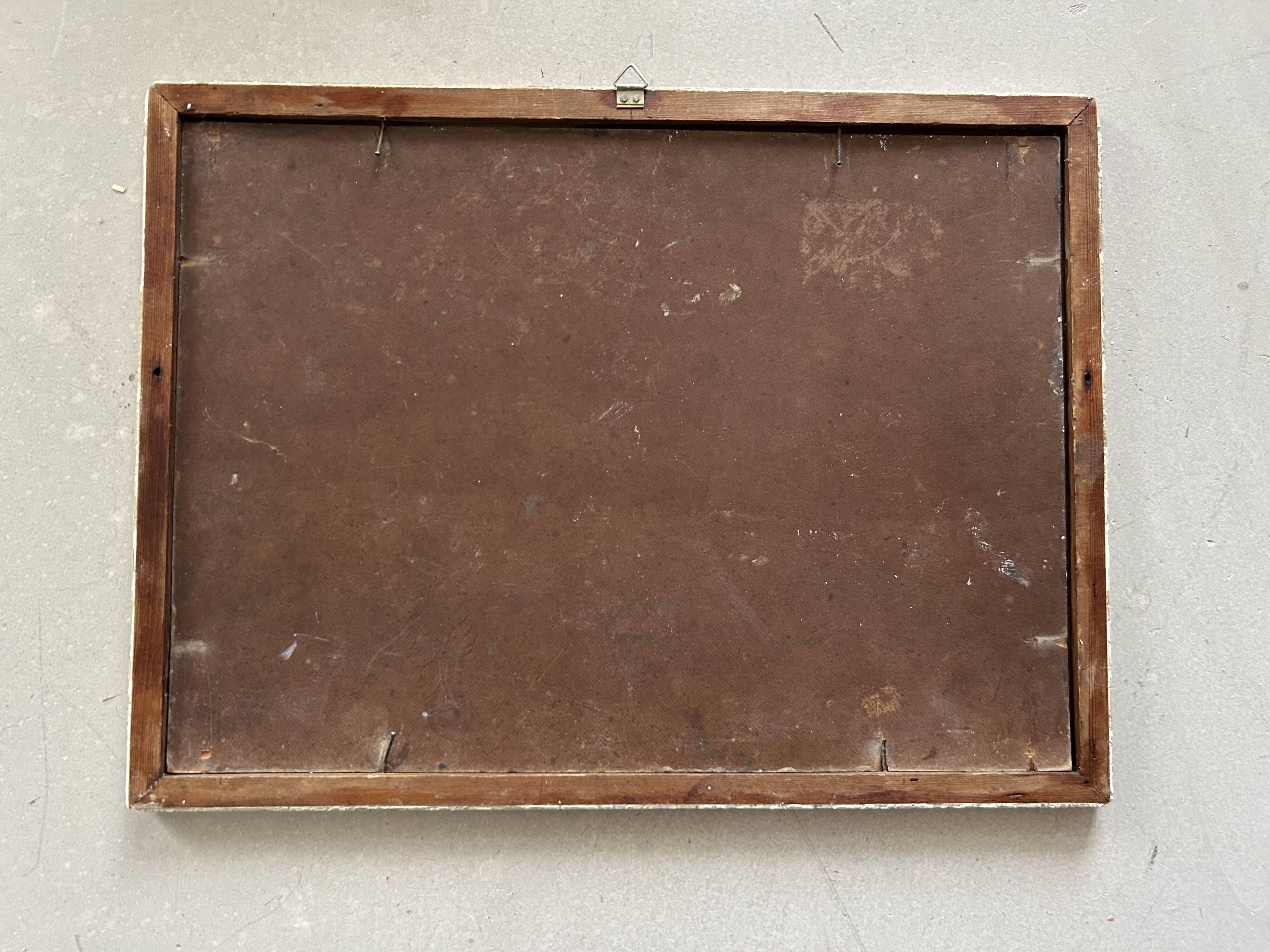 Oil on cardboard signed, dated 1904.