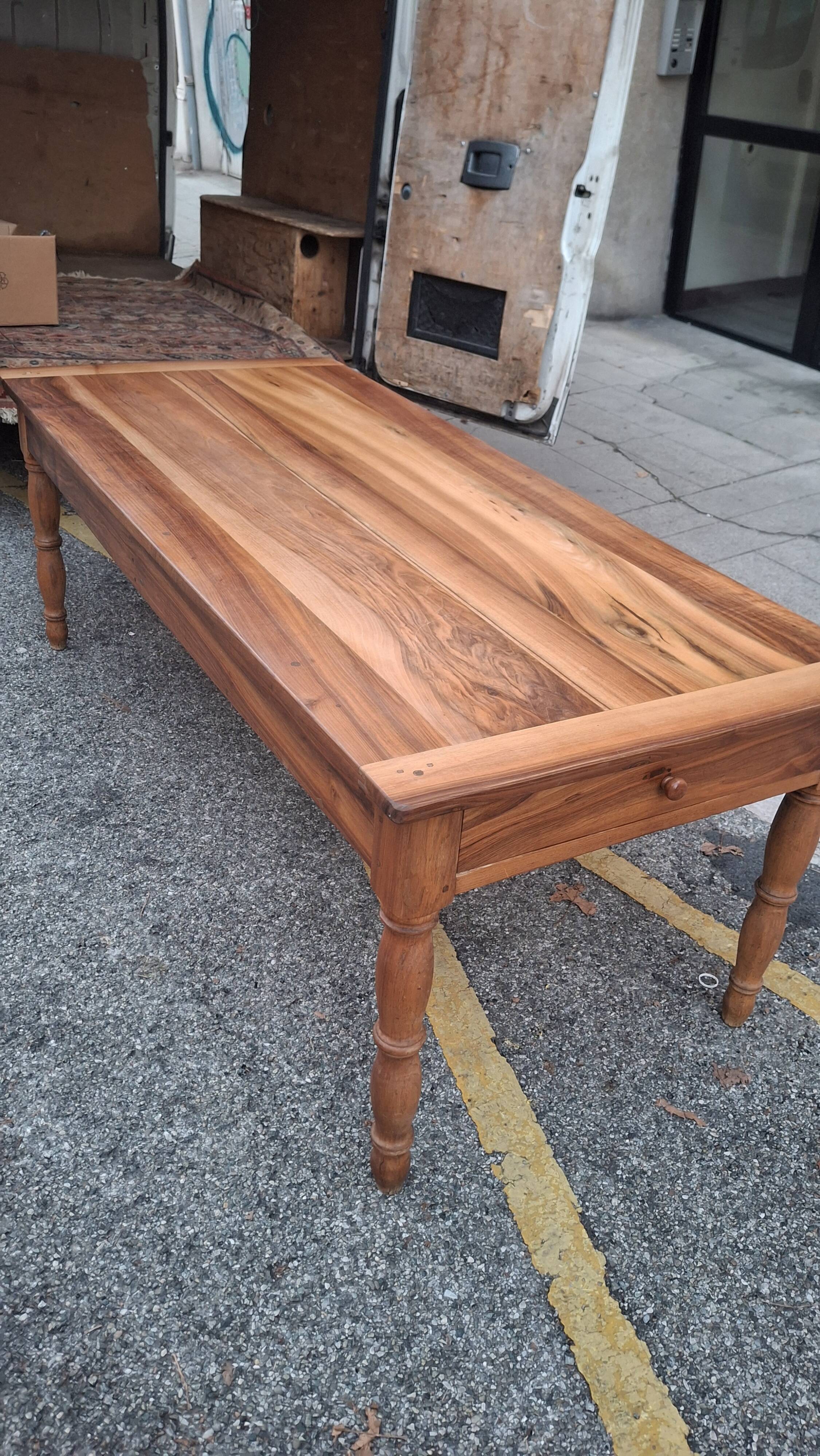 Walnut farmhouse table