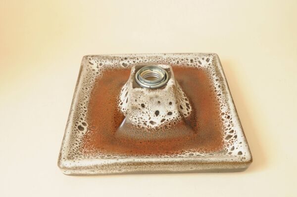Applique Fat Lava Brutaliste - Années 70 - Lampe Murale Vintage Céramique