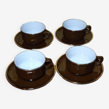 Set of 4 Yves Deshoulieres bistro cups