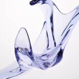 Blue glass fruit basket Cofrac style
