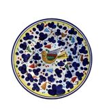 Plate 20cm bird flowers navy blue