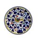 Plate 20cm bird flowers navy blue