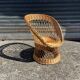Vintage rattan and wicker armchair
