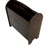 Art Deco Oak Newspaper Rack Magazine Rack 1950s design