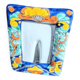 vintage frame with colorful Mexican ceramic patterns