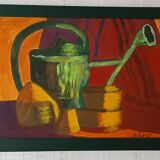 Still life with watering can