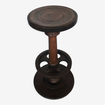 Tabouret haut de bar en bois massif vinatge