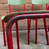 Set of 3 vintage school chairs