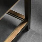 Pair of coffee tables in brass 70s vintage