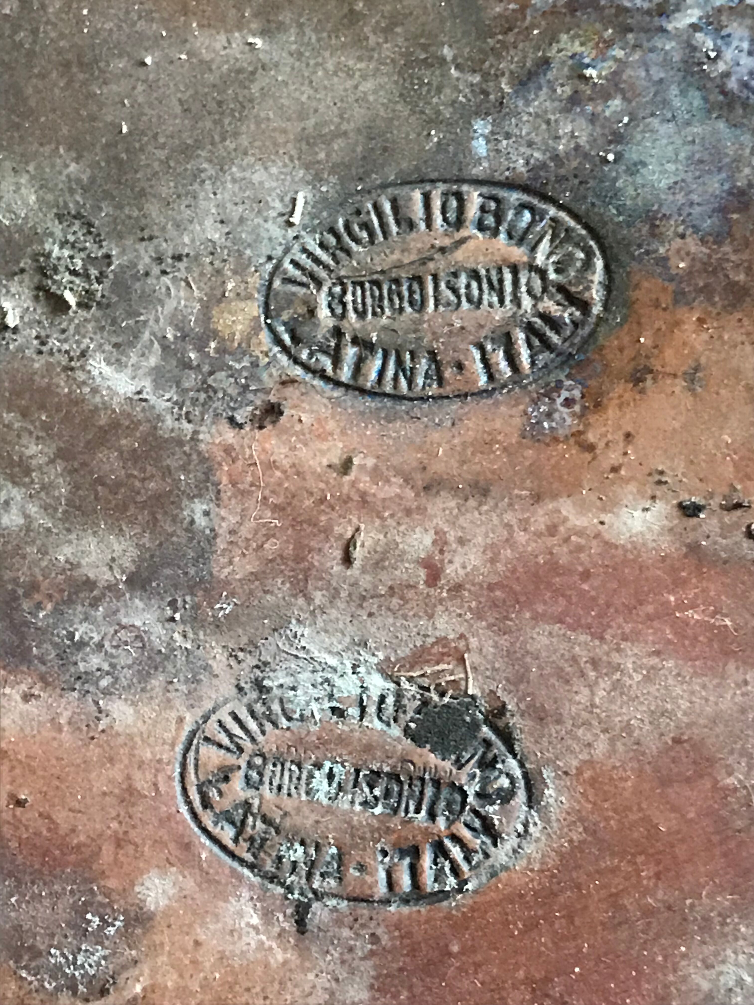 Former umbrella in copper