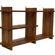Vintage Wall shelf rack Pinewood wood 70s design