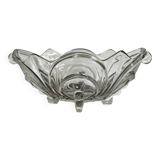 Vintage molded pressed glass bowl on foot