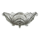 Vintage molded pressed glass bowl on foot
