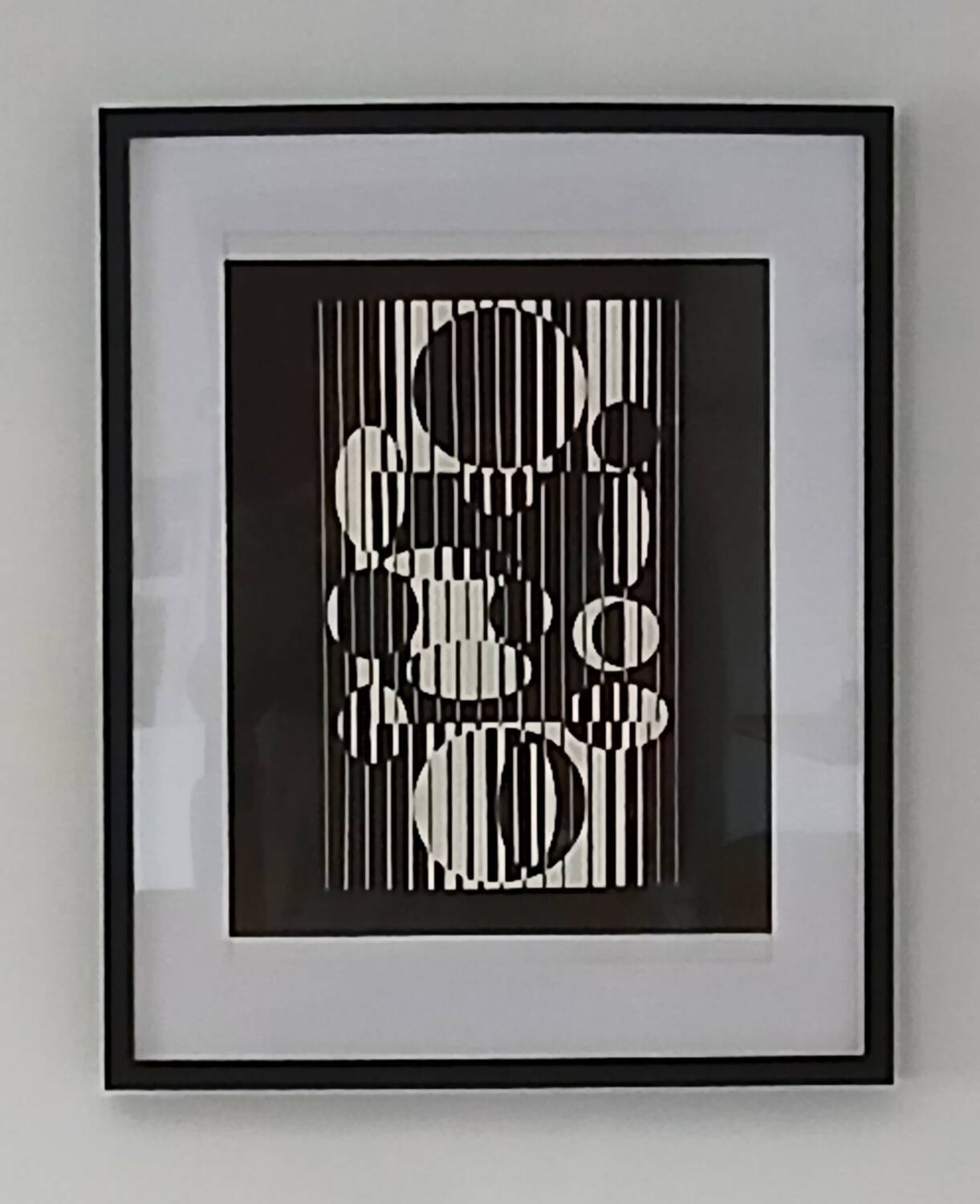 Tableau Vintage Art Optique - Victor Vasarely - Frame 50x40cm