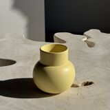 Small light yellow ball vase
